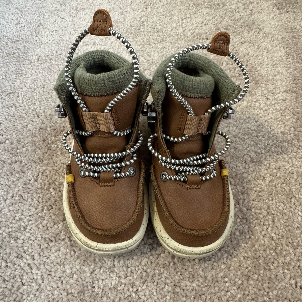 Hey Dude Kids Boots in Brown and Olive